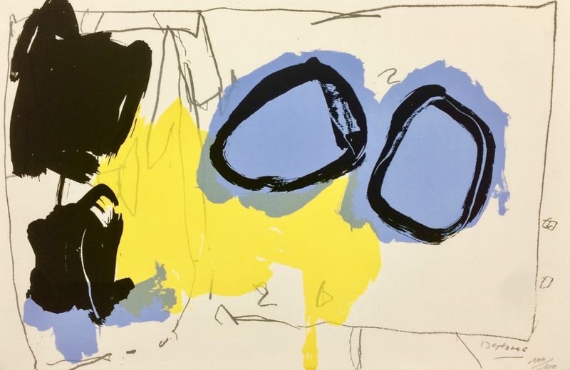 Michèle Destarac, serigrafi 2018 Blått/gult