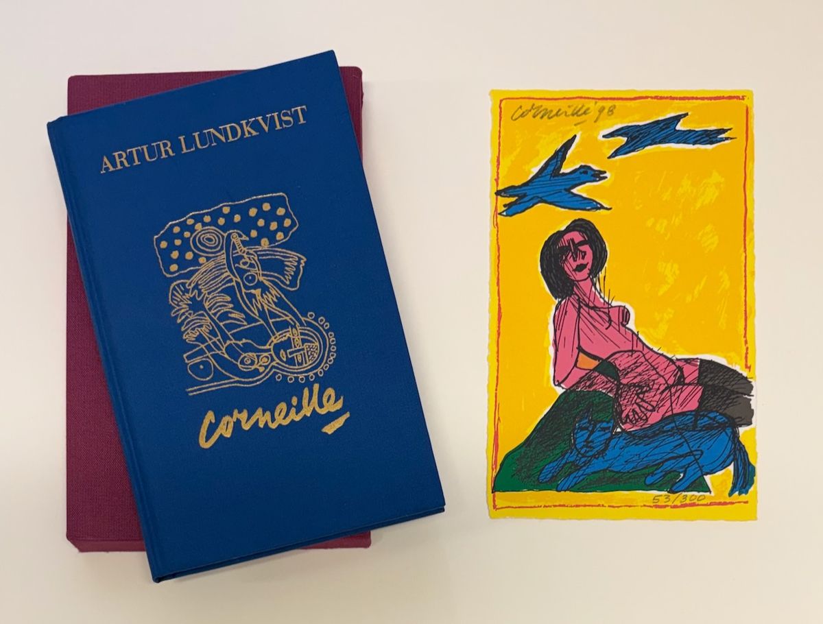 Artur Lundkvist: bibl utg B med serigrafi av Corneille